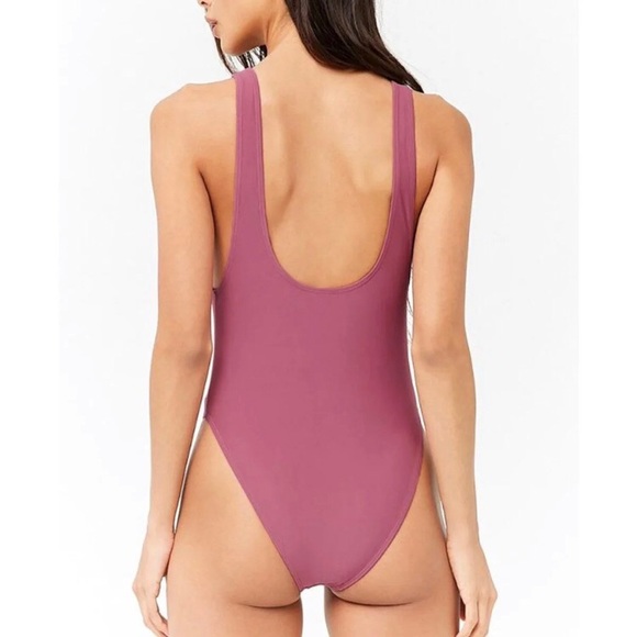 🚫SOLD Ⓜ️ercari Forever 21 Mauve Swimsuit - Picture 2 of 6